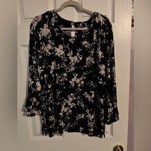 XL Karl Lagerfeld black and pink blouse